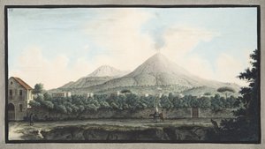 Vista del Monte Vesuvio dalla riva del mare, da 